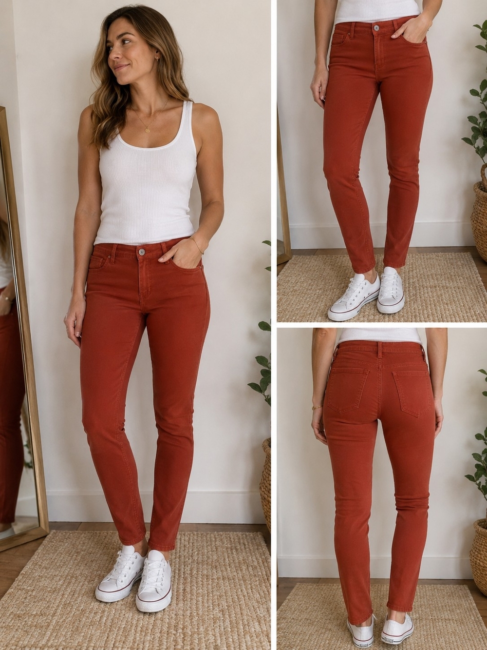 Rust Skinny Women’s Jeans - Slim Fit